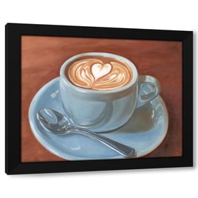 Sigal Govrin 32x26 Black Modern Wood Framed Wall Art Titled - Cappuccino