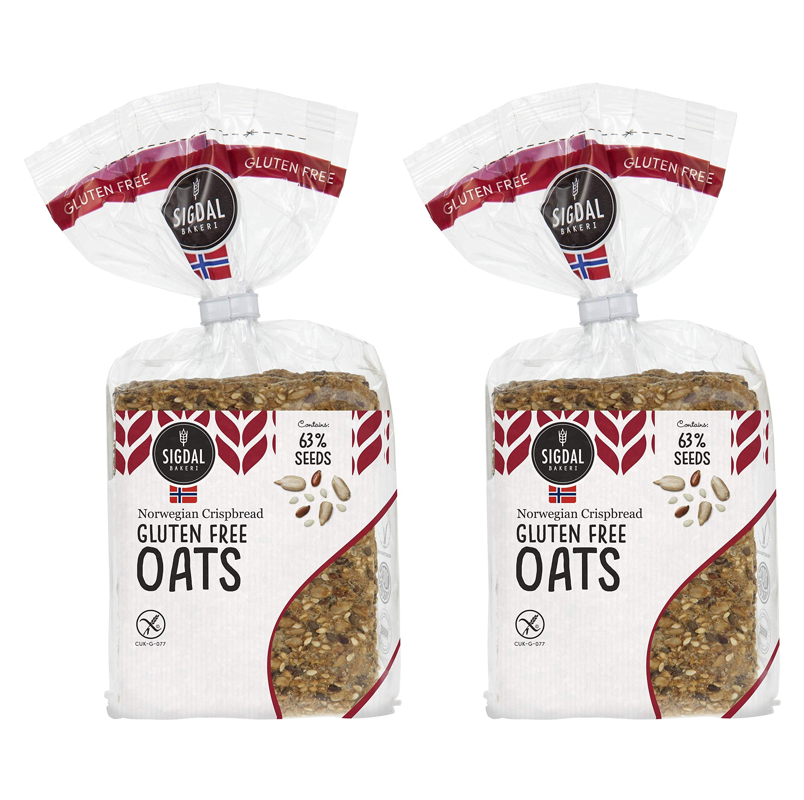 Sigdal Bakeri All Natural MSF2 Norwegian Crispbread Non GMO, Vegan