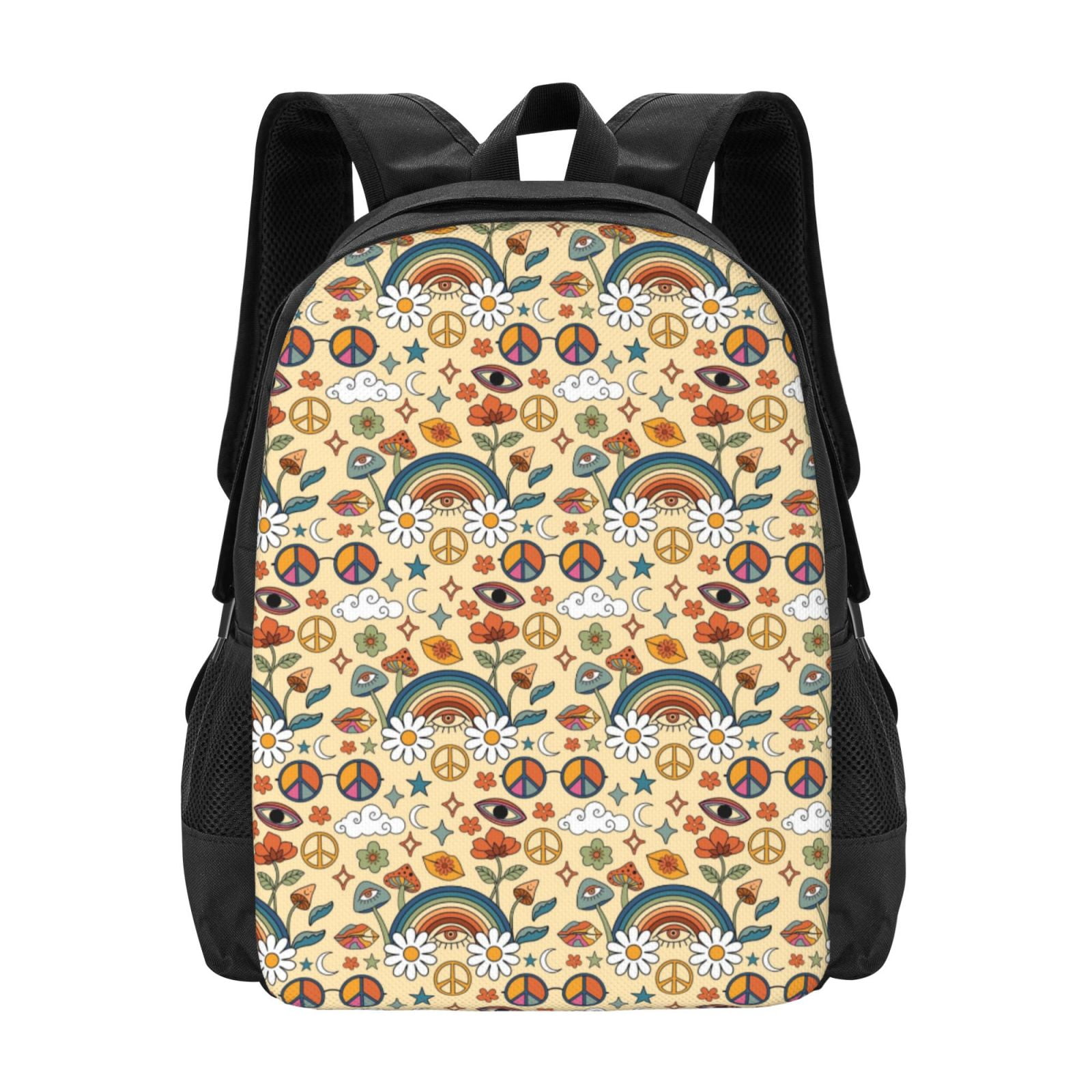 Sigee 70s Hippie Style for Simple large capacity backpack Travel Laptop ...