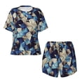 thumbnail image 1 of Sigee Abstract Blue Squares for Sleepwear Casual Pjs with Pockets Women's Pajamas Sets Shorts 2 Piece Short Sleeve Lounge Sets X-Large, 1 of 1
