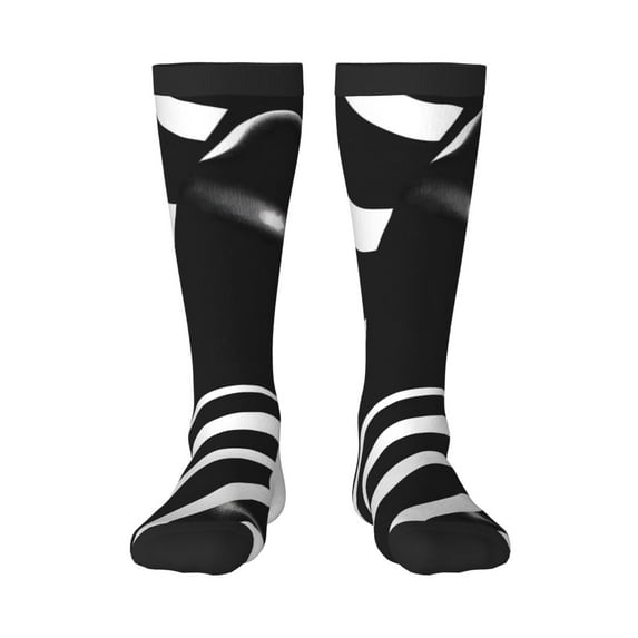 Sigee Abstract Monochrome Profile for Socks for Men Women Socks Stocking Compression Socks