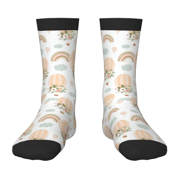 Sigee Air Balloon and Flower for Premium Children's Socks Unisex School Kids Boys Girls,Soft and Comfy Kids' Socks