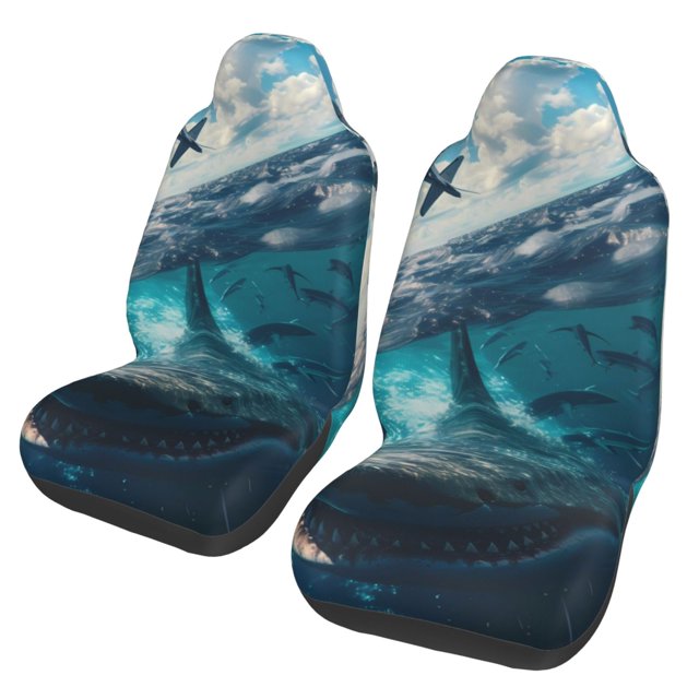 Sigee Airplane Shark for Universal Car Seat Covers, Premium Car Seat