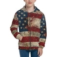 thumbnail image 1 of Sigee American Flag1 for Teenage Zip Up Hoodies Long Sleeve Sweatshirts-Small, 1 of 6