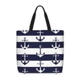 thumbnail image 1 of Sigee Anchors Print Large Capacity Zippered Tote Bag - Durable, Stylish and Versatile for Everyday Use, 1 of 9