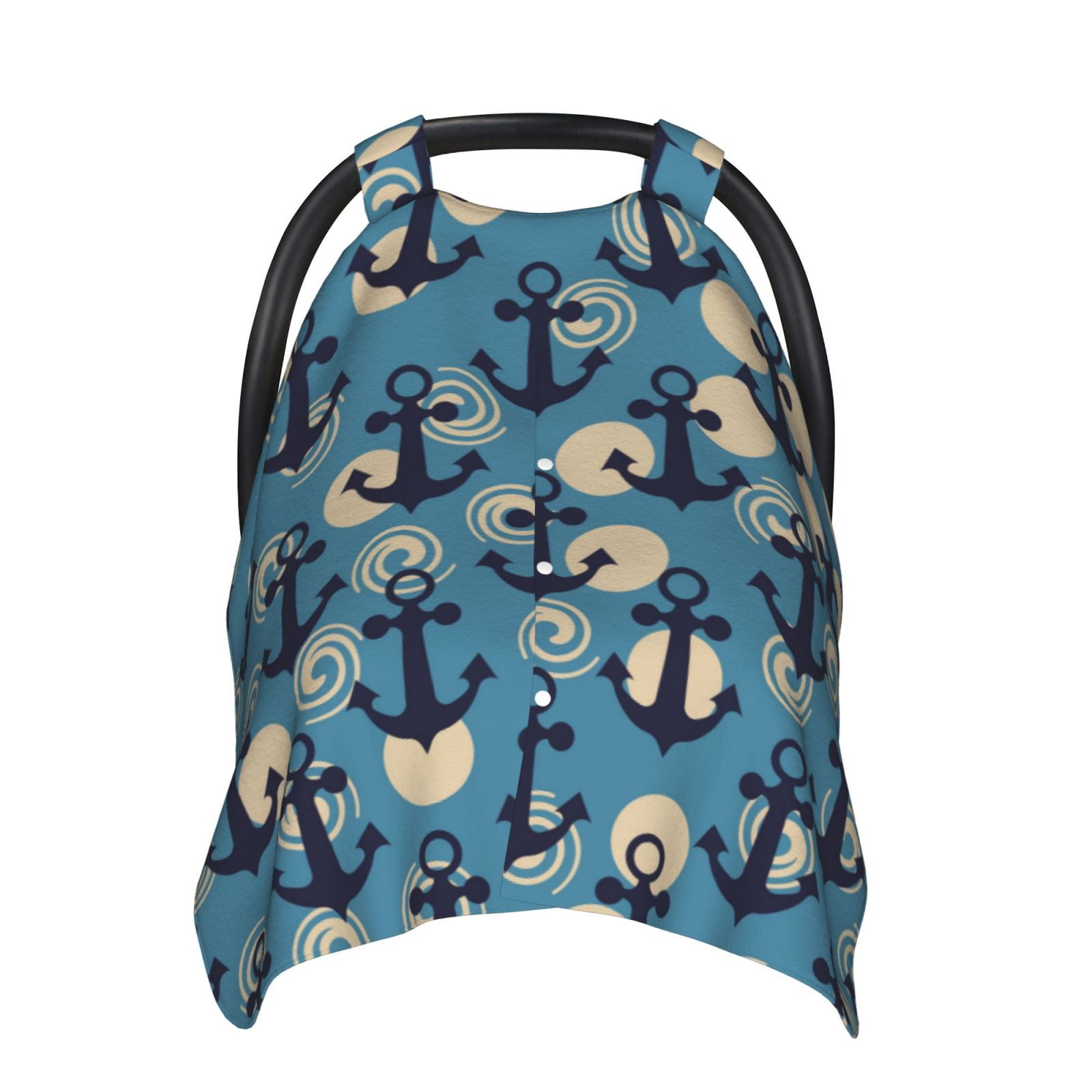 Sigee Anchors Print Multiuse Stretchy Baby Car Seat Cover Nursing