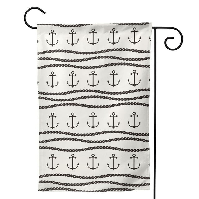 Sigee Anchors and Ropes for Live Happy Decorative Small Garden Flag