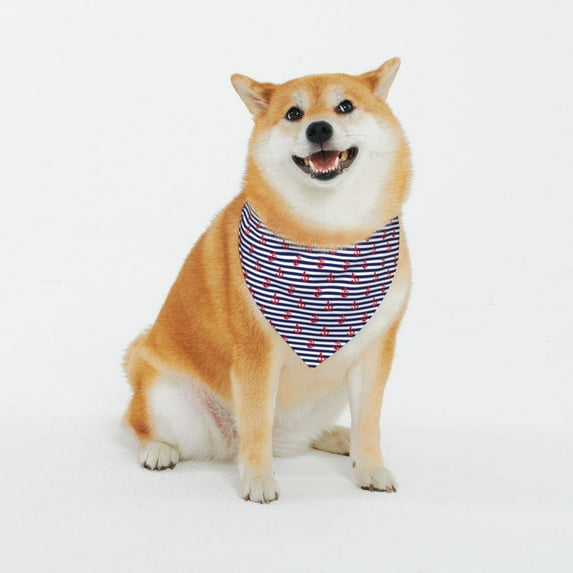 Sigee Anchors for Adjustable Buckle Pet Triangle Scarf Washable Dog Pet Scarf Bandanas-X-Large