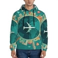 thumbnail image 1 of Sigee Around The Planet for Men's Pullover Hoodie Sweatshirts Adult Casual Long Sleeve Sweatshirts ,Sizes S-4XL-Large, 1 of 7