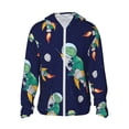 thumbnail image 1 of Sigee Astronaut Dinosaur and Space Print UPF50+ Men's Sun Protection Hoodie Shirt SPF UV Shirt Long Sleeve Fishing Outdoor Lightweight, S-3XL, 1 of 9