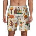 thumbnail image 1 of Sigee Autumn In The Forest Print Mens Swim Trunks with Compression Liner Quick Dry Swim Stretch Beach Shorts with Pockets,S-3XL, 1 of 7