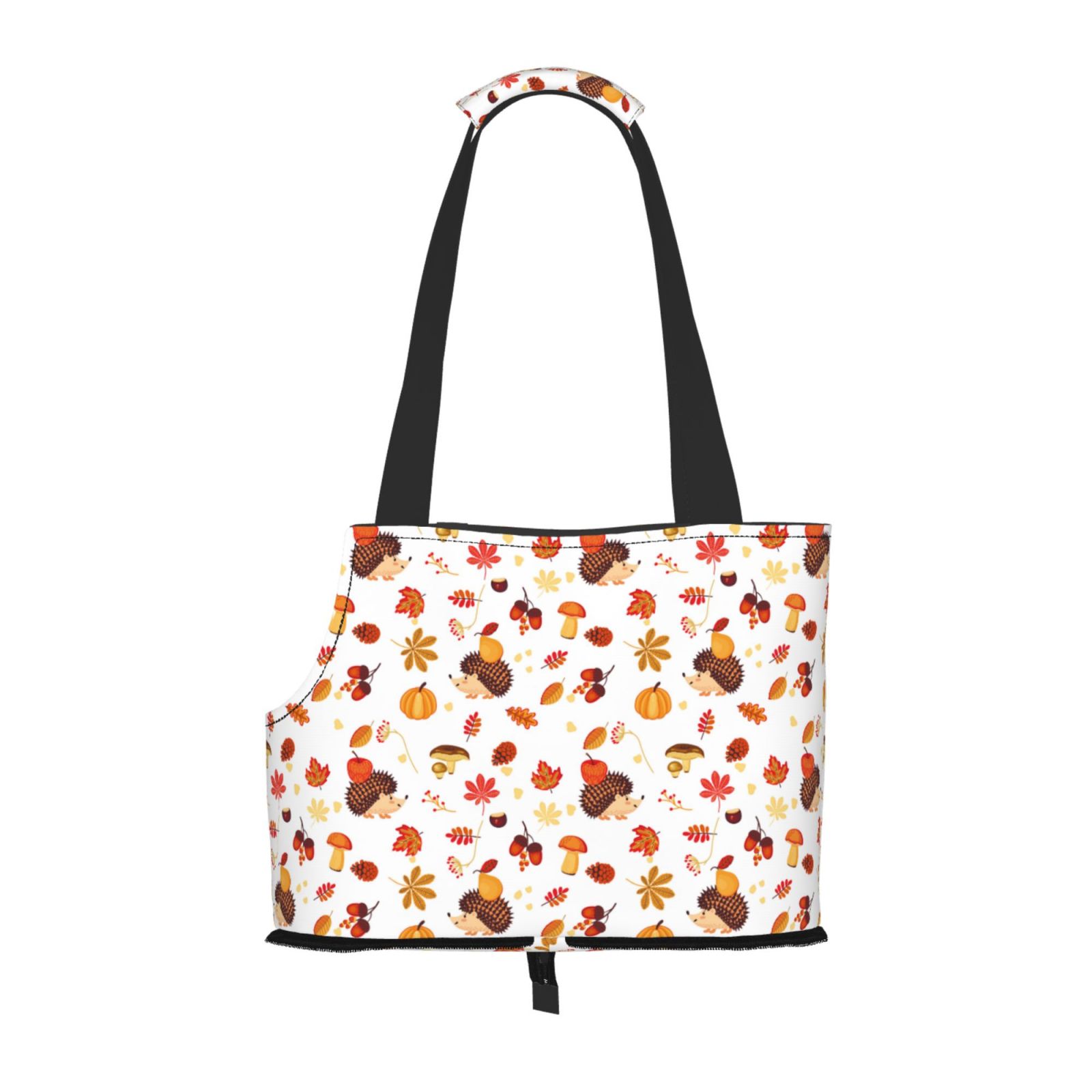 Sigee Autumn Maple Leaf with Hedgehog for Pet Carrier Bag for Puppy