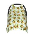 thumbnail image 1 of Sigee Avocado Doing Sport Print Multi-use Stretchy Baby Car Seat Cover - Nursing Breastfeeding Canopy, Infant Stroller and High Chair Cover, 1 of 1