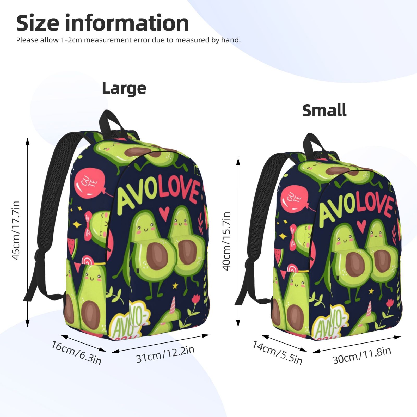 Sigee Avocado Love for Canvas Large Capacity Laptop Backpack for Men ...