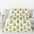 thumbnail image 1 of Sigee Avocado Playing Music for Flannel Blanket - Ultra-Soft, Warm and Cozy, Perfect for Couch, Bed, or Travel-50"x40", 1 of 6