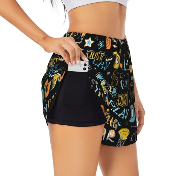 Sigee Basketball for Women's Athletic Shorts High Waisted Running Shorts Pocket Sporty Short Gym Elastic Workout ShortsSmall