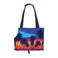 Sigee Beach with Palm Trees for Pet Carrier Bag for Puppy with Pockets