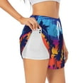 thumbnail image 1 of Sigee Beach with Palm Trees for Women's Athletic Shorts High Waisted Running Shorts Pocket Sporty Short Gym Elastic Workout ShortsXX-Large, 1 of 9