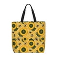 thumbnail image 1 of Sigee Bees and Sunflowers Print Large Capacity Zippered Tote Bag - Durable, Stylish and Versatile for Everyday Use, 1 of 9