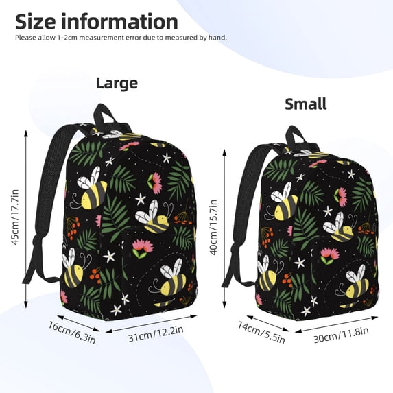Sigee Bees for Canvas Large Capacity Laptop Backpack for Men and Women, Travel Backpack