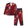 thumbnail image 1 of Sigee Berry Infused Refreshment for Women’s Pajama Sets Long-Sleeved Pjs Sets for Women 2 piece Sleepwear-Small, 1 of 7