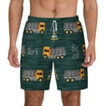 thumbnail image 1 of Sigee Big Machine Print Mens Swim Trunks with Compression Liner Quick Dry Swim Stretch Beach Shorts with Pockets,S-3XL, 1 of 7