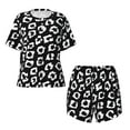 thumbnail image 1 of Sigee Black Leopard for Sleepwear Casual Pjs with Pockets Women's Pajamas Sets Shorts 2 Piece Short Sleeve Lounge Sets Small, 1 of 9