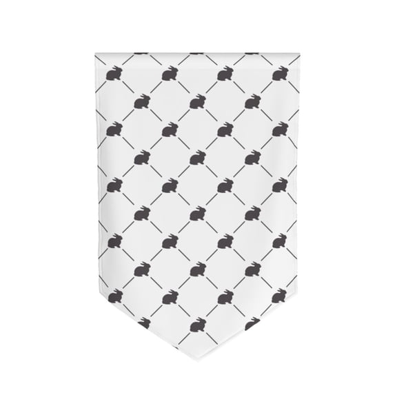 Sigee Black Rabbit Printed Flag12.5 * 18in Outdoor Yard Flags For Garden Decor