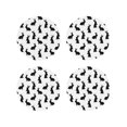 thumbnail image 1 of Sigee Black Rabbit for Water-Resistant, Heat-Resistant, Non-Slip Leather Coasters Set, Ideal for Coffee Table, Office, Bar, Home Decor-Round Shape, 1 of 6