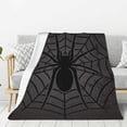 thumbnail image 1 of Sigee Black Spider On Web 1 for Flannel Blanket - Ultra-Soft, Warm and Cozy, Perfect for Couch, Bed, or Travel-50"x40", 1 of 6