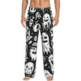 thumbnail image 1 of Sigee Black White Spooky Ghosts print Men's Pajama Pants Lounge Sleep Bottoms with Elastic Waistband and Pockets-X-Large, 1 of 6