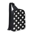 thumbnail image 1 of Sigee Black and White Polka Dot for Dual Pocket Sling Backpack Hiking Daypack Multipurpose Cross Body Chest Bag, 1 of 8
