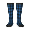 thumbnail image 1 of Sigee Blue Black Plaid for Socks for Men Women Gifts for Him Boyfriend Teenage Boys Stocking Stuffers, 1 of 6