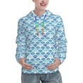 thumbnail image 1 of Sigee Blue Fish Scale Texture for Women's Pullover Hoodie Sweatshirts Adult Casual Long Sleeve Sweatshirts ,Sizes S-2XL-X-Large, 1 of 7