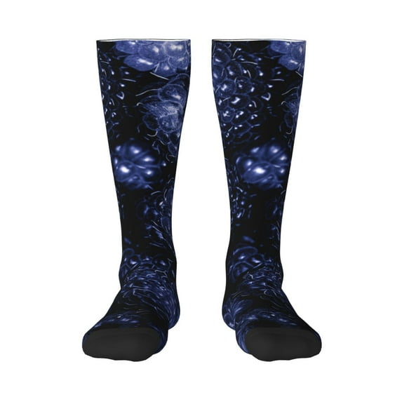Sigee Blue-Purple Raspberries for Socks for Men Women Socks Stocking Compression Socks