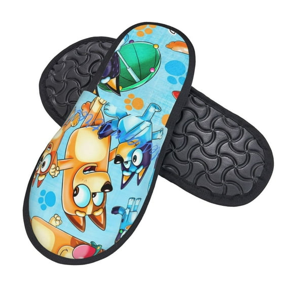 Sigee Bluey (27) for Cozy Furry Slippers Super Soft Indoor and Outdoor Use, Non-Slip Sole Slip On House Slippers Large