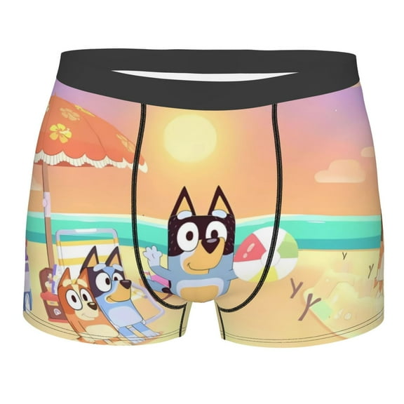 Sigee Bluey (55) for Men's Cotton Panties Soft, Breathable, and Comfortable Boxer Briefs,Medium