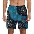 thumbnail image 1 of Sigee Bohemian Turtle Print Mens Swim Trunks with Compression Liner Quick Dry Swim Stretch Beach Shorts with Pockets,S-3XL, 1 of 7