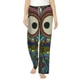 thumbnail image 1 of Sigee Boho Owl Print Women's Soft Pajama Pants - Breathable and Comfortable Lounge Sleep Bottoms with Elastic Waistband and Pockets-Small, 1 of 9