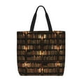 thumbnail image 1 of Sigee Bookshelves Print Large Capacity Zippered Tote Bag - Durable, Stylish and Versatile for Everyday Use, 1 of 9