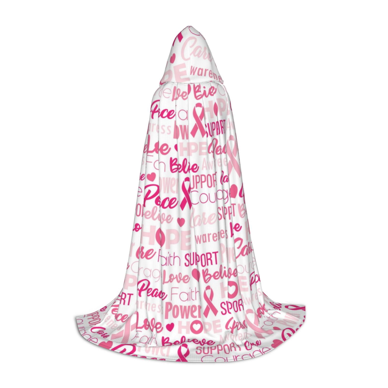 Sigee Breast Cancer Ribbons Awareness for Hooded Cape For Teenagers ...