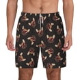 thumbnail image 1 of Sigee Bulldog with Sunglasses Print Mens Swim Trunks with Compression Liner Quick Dry Swim Stretch Beach Shorts with Pockets,S-3XL, 1 of 7