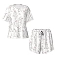 thumbnail image 1 of Sigee Bunny And Bird for Sleepwear Casual Pjs with Pockets Women's Pajamas Sets Shorts 2 Piece Short Sleeve Lounge Sets, 1 of 9