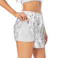 thumbnail image 1 of Sigee Bunny And Bird for Women's Athletic Shorts High Waisted Running Shorts Pocket Sporty Short Gym Elastic Workout ShortsMedium, 1 of 9