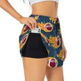 thumbnail image 1 of Sigee Burning Rugby Balls for Women's Athletic Shorts High Waisted Running Shorts Pocket Sporty Short Gym Elastic Workout ShortsXX-Large, 1 of 9