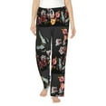 thumbnail image 1 of Sigee Butterfly with Fowers Print Women's Soft Pajama Pants - Breathable and Comfortable Lounge Sleep Bottoms with Elastic Waistband and Pockets-Medium, 1 of 9