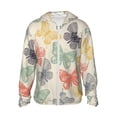 thumbnail image 1 of Sigee Butterfly Print UPF50+ Men's Sun Protection Hoodie Shirt SPF UV Shirt Long Sleeve Fishing Outdoor Lightweight, S-3XL, 1 of 9