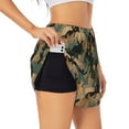 thumbnail image 1 of Sigee Camouflage Rabbit for Women's Athletic Shorts High Waisted Running Shorts Pocket Sporty Short Gym Elastic Workout ShortsLarge, 1 of 9