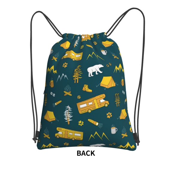 Sigee Camping for Drawstring Zipper Backpack ,Waterproof, Durable, Lightweight Gym Bag for Sports