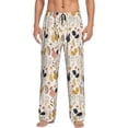 thumbnail image 1 of Sigee Cartoon Chickens print Men's Pajama Pants Lounge Sleep Bottoms with Elastic Waistband and Pockets-Small, 1 of 6